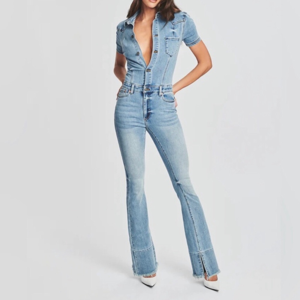 SER.O.YA Light Blue Fallon Denim Jumpsuit Size L